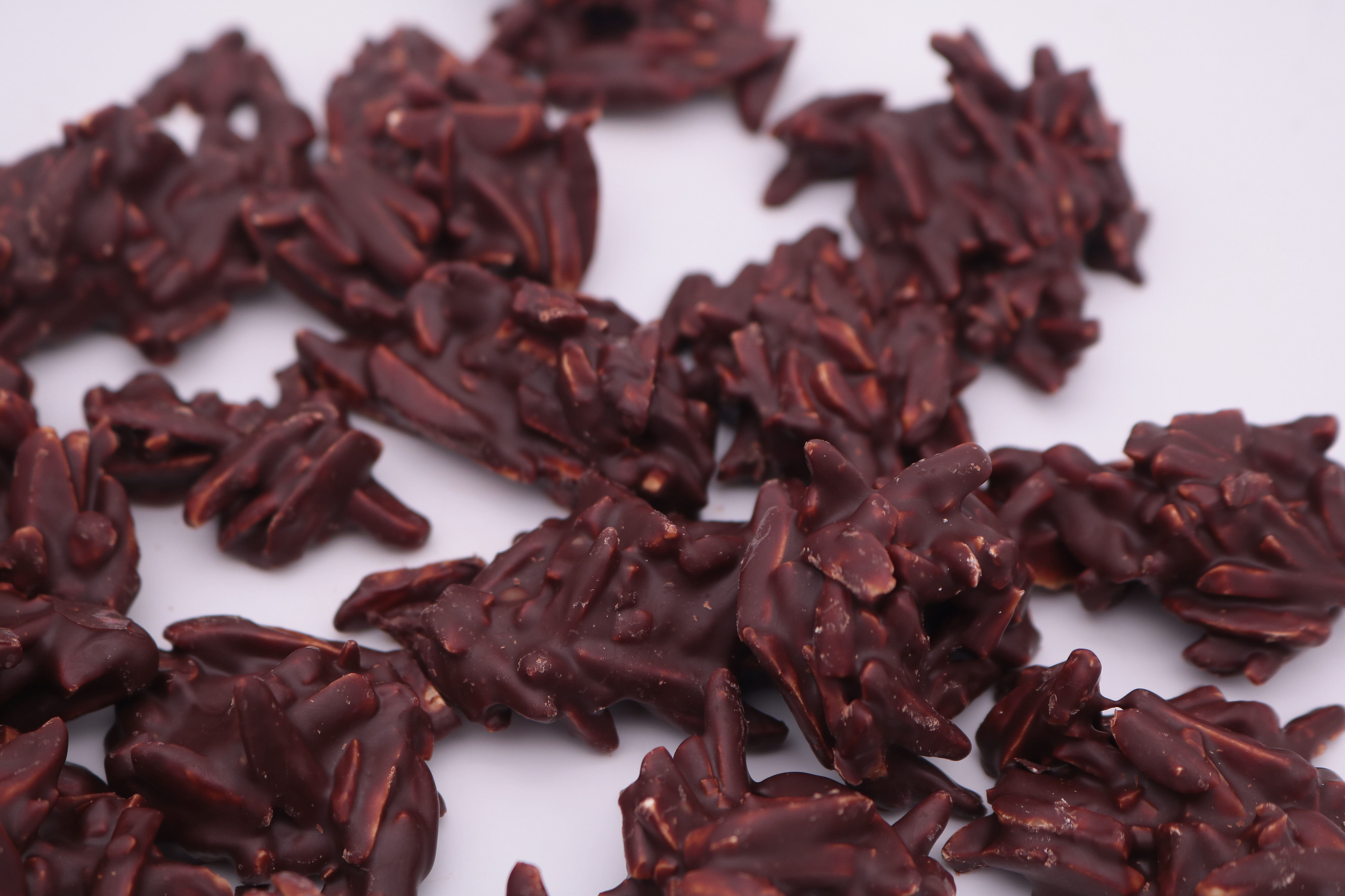 Rochers amandes chocolat noir sans sucre au amandes torréfiées